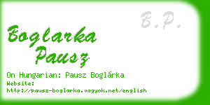 boglarka pausz business card